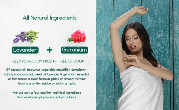 All Natural, Plastic-Free Deodorants. 3oz. 