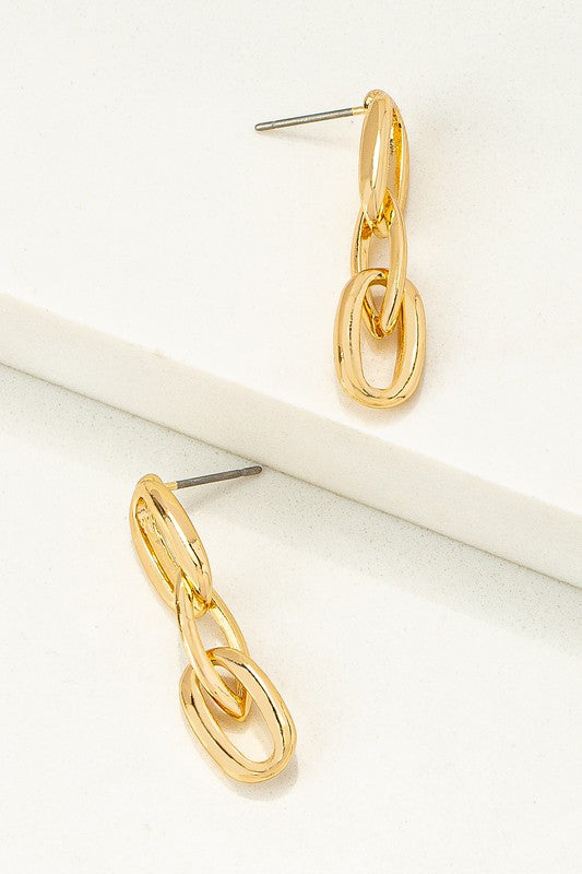 link chain drop earrings LA3accessories