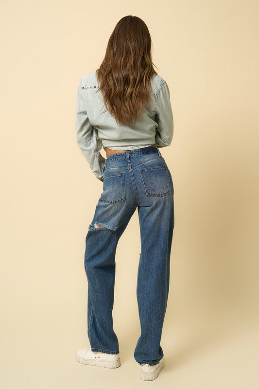 HIGH RISE STRAIGHT JEANS Insane Gene