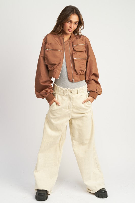 CROPPED BOMBER JACKET 