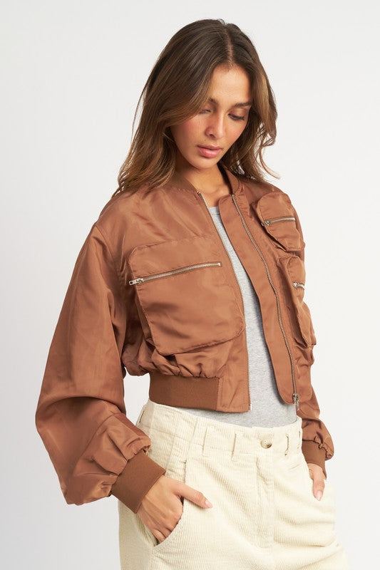 CROPPED BOMBER JACKET 