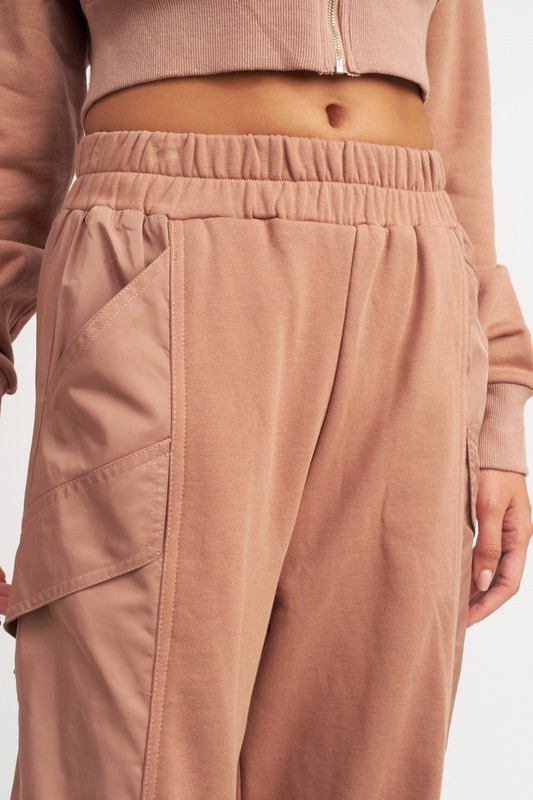 CONTRASTED CARGO JOGGER PANTS Luckygirlsclothingcompany.com