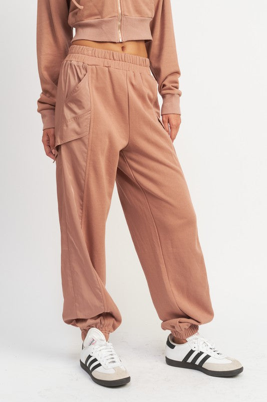 CONTRASTED CARGO JOGGER PANTS Luckygirlsclothingcompany.com