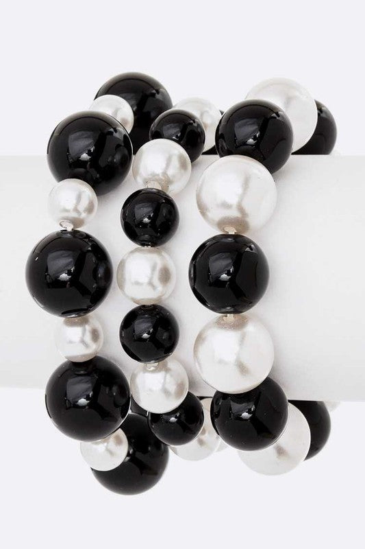 Mix Pearl Stretch Bracelet Set LA Jewelry Plaza