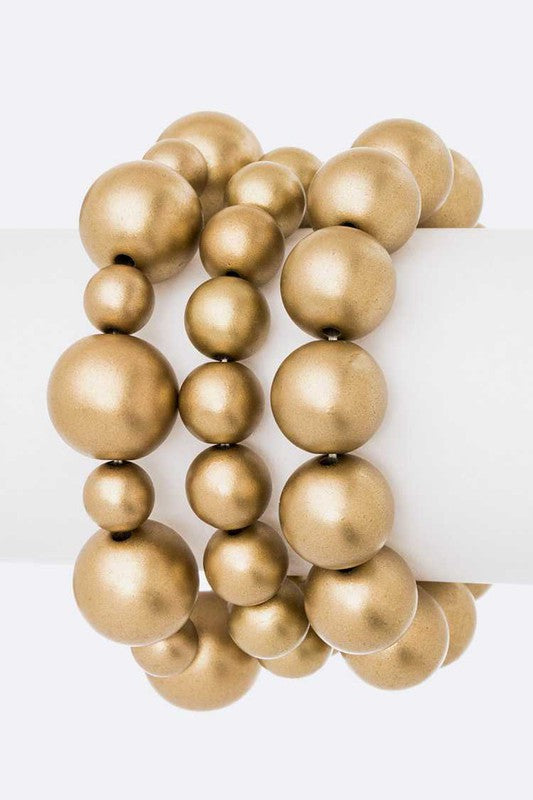 Mix Pearl Stretch Bracelet Set LA Jewelry Plaza