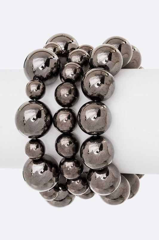 Mix Pearl Stretch Bracelet Set LA Jewelry Plaza