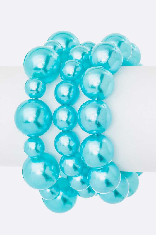 Mix Pearl Stretch Bracelet Set LA Jewelry Plaza