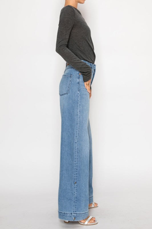 AT2109WDM - TUMMY CONTROL HIGH RISE A-WIDE JEANS 