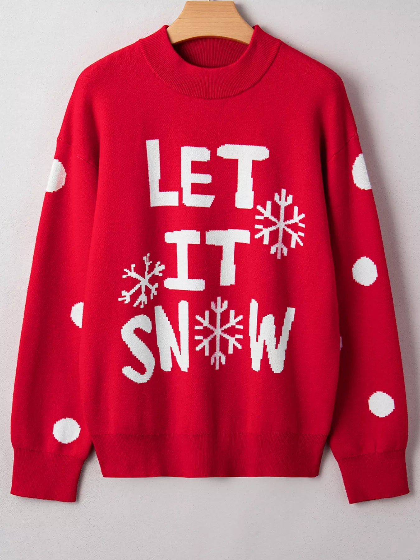 LET IT SNOW Christmas Loose Sweater 