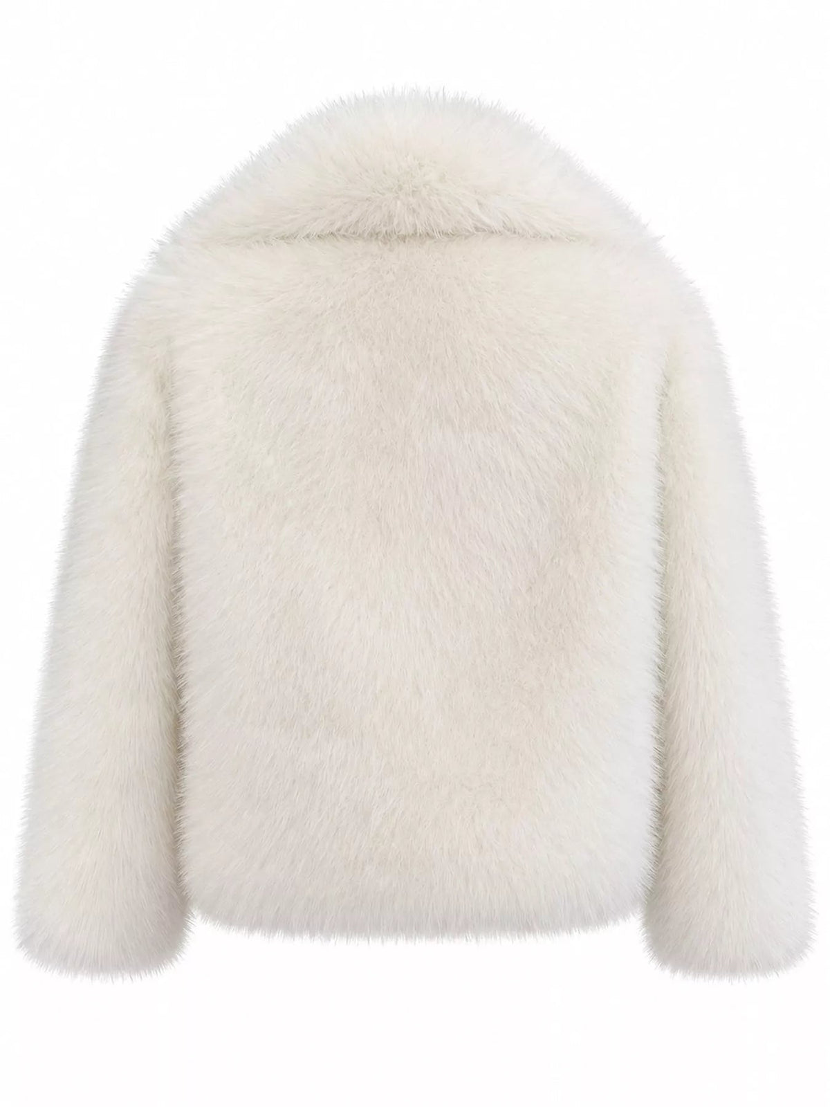 Fox Fur Collar Winter Outerwear Trendsi