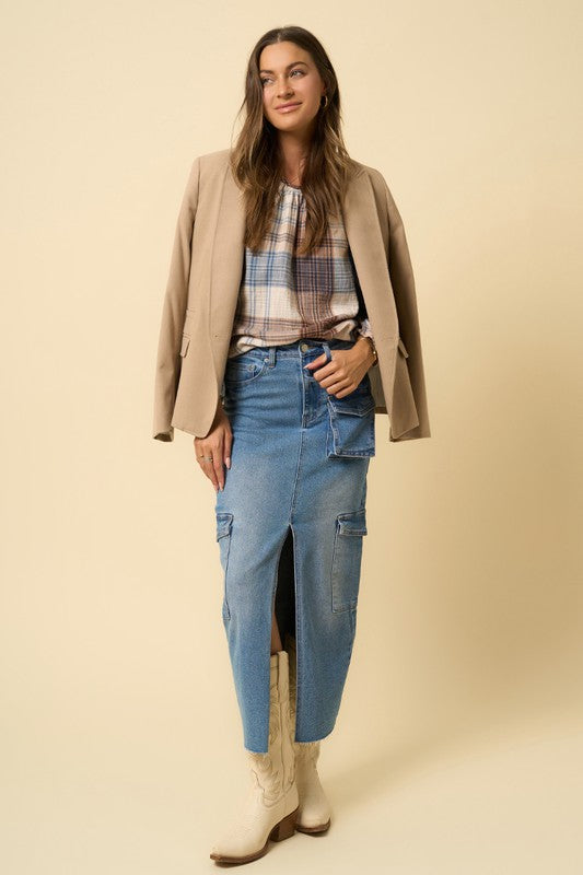 SUPER MAXI CARGO SKIRT Denim Lab USA