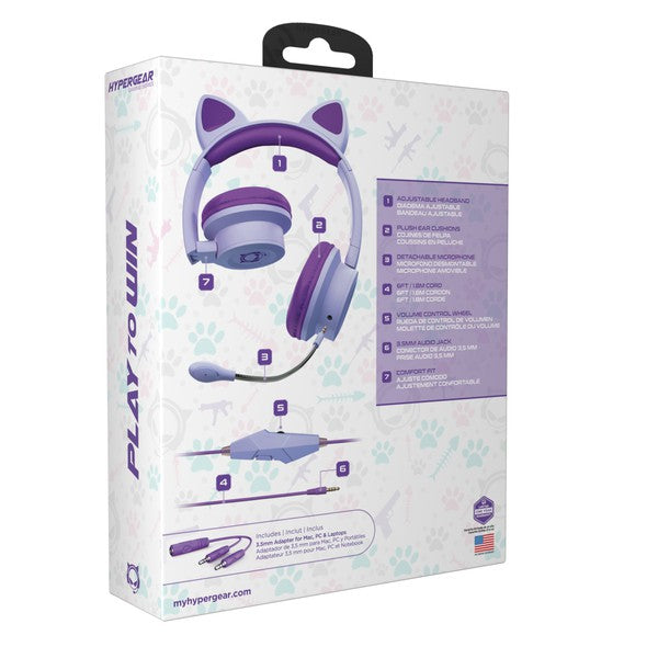 HyperGear Kombat Kitty Kids Gaming Headset Jupiter Gear