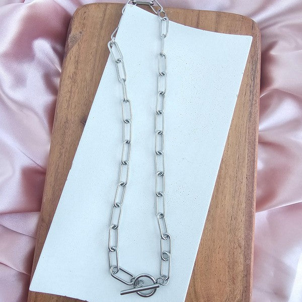 Luxe Silver Chunky Paper Clip Chain - 18in Spiffy & Splendid