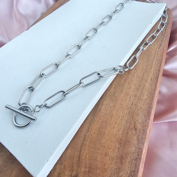 Luxe Silver Chunky Paper Clip Chain - 18in Spiffy & Splendid