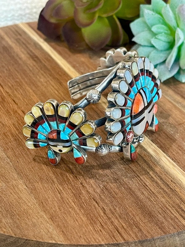 Handmade Sterling Silver & Multistone Sun 