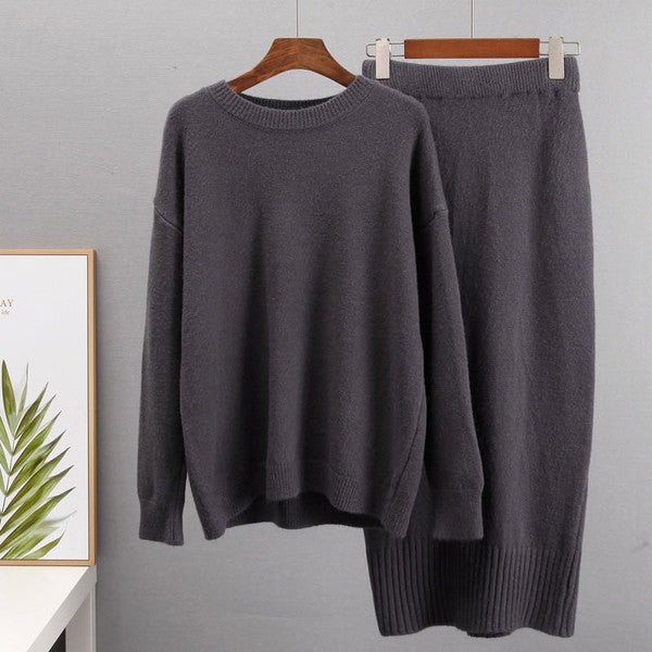 Two piece knit skirt set Miss Sparkling