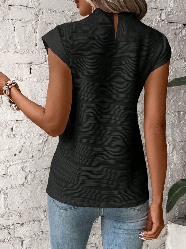 Terri Cap Sleeve Shirt ClaudiaG Apparel