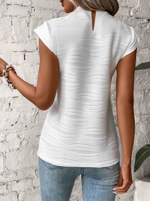 Terri Cap Sleeve Shirt ClaudiaG Apparel