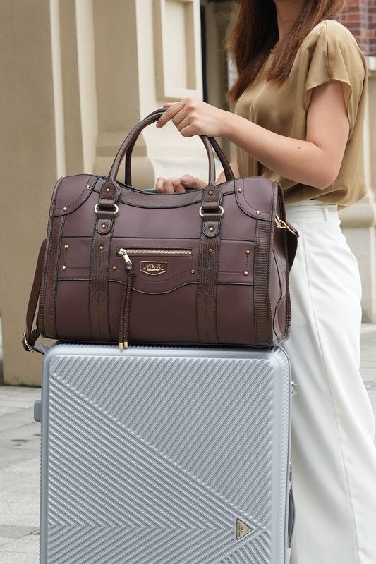 MKF Collection Patricia Vegan Leather Duffle Bag 