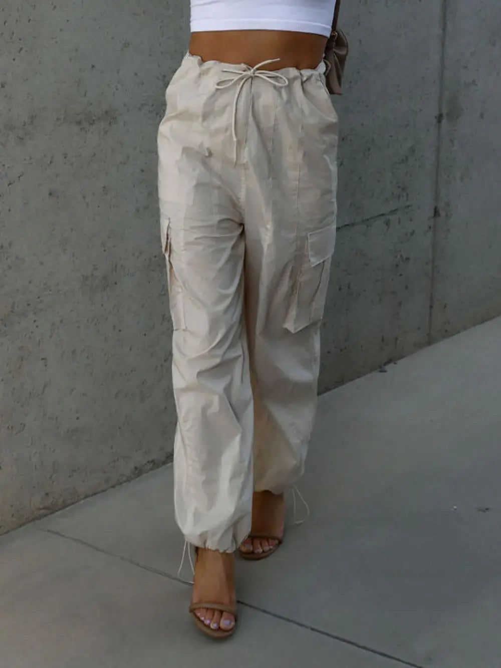 Drawstring Pants with Pockets Trendsi