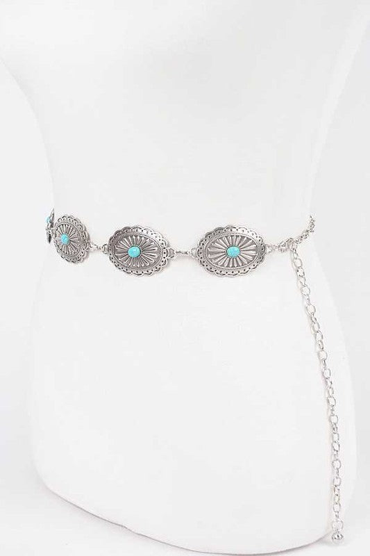 Turquoise Western Chain Belt 