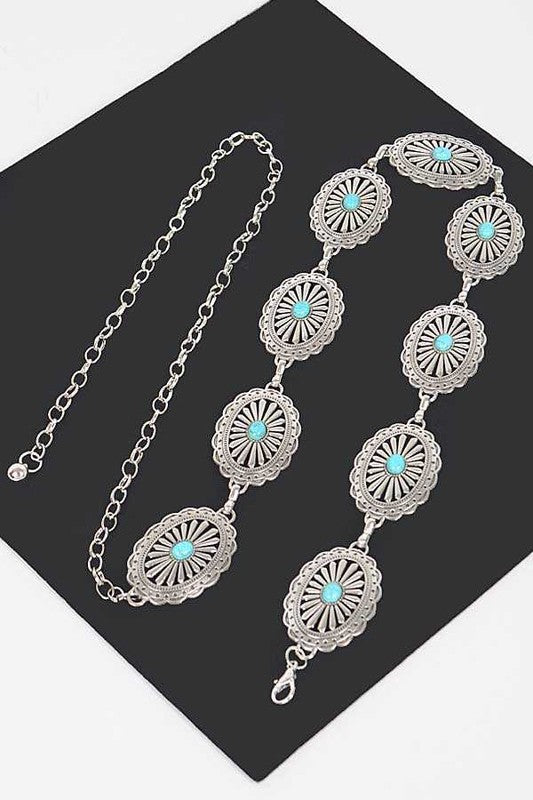 Turquoise Western Chain Belt 