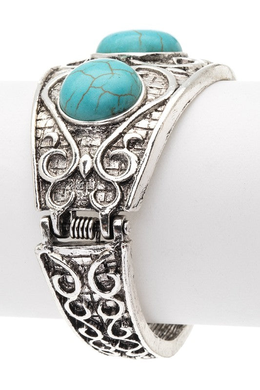 Stone Embossed Western Boho Bracelet LA Jewelry Plaza