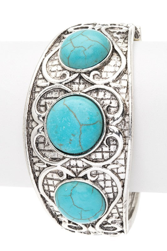Stone Embossed Western Boho Bracelet LA Jewelry Plaza