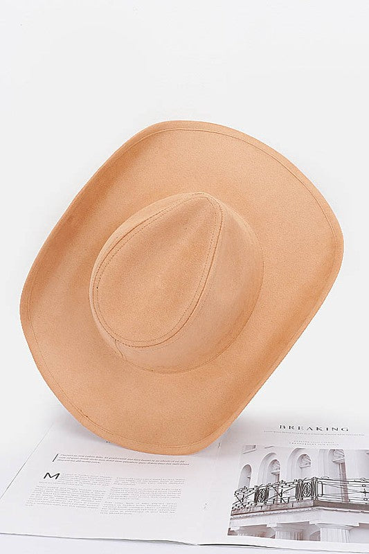 Faux Suede Cowboy Hat 