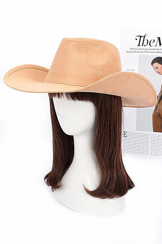 Faux Suede Cowboy Hat 