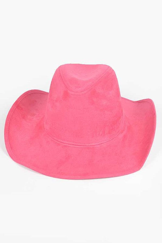 Faux Suede Cowboy Hat 