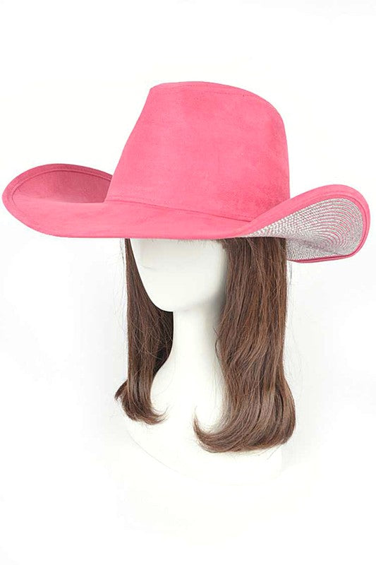 Faux Suede Cowboy Hat 