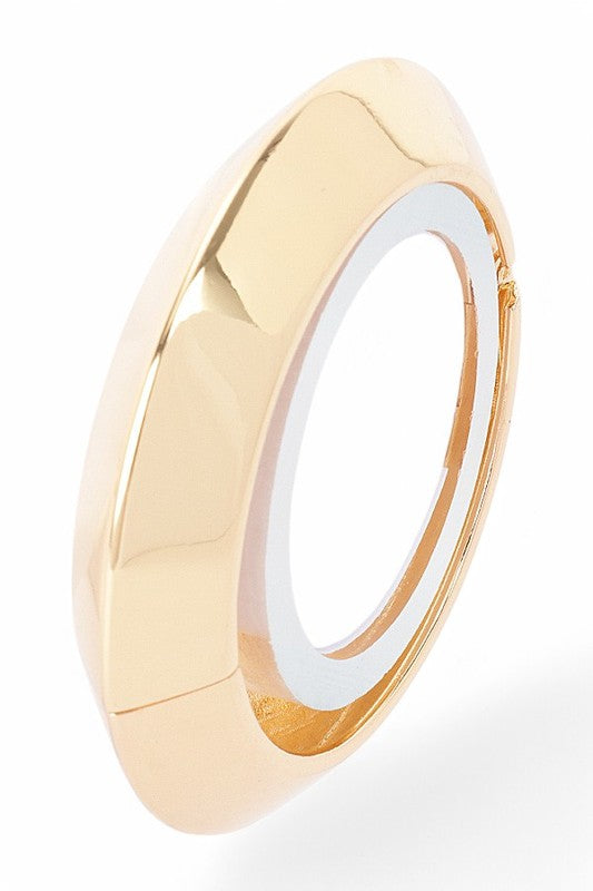 Iconic Shiny Metal Hinged Bangle LA Jewelry Plaza