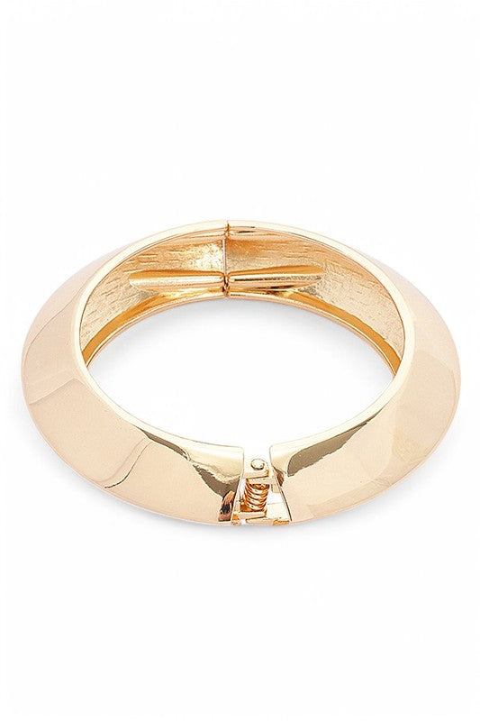 Iconic Shiny Metal Hinged Bangle LA Jewelry Plaza
