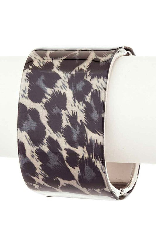 Glitter Effect Iconic Hinged Bangle LA Jewelry Plaza