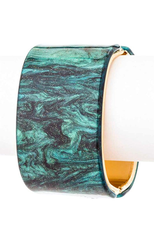 Glitter Effect Iconic Hinged Bangle LA Jewelry Plaza