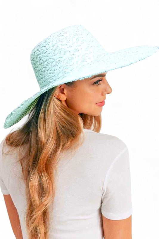 Wide Brim Frayed Edge Sun Hat Artini Accessories