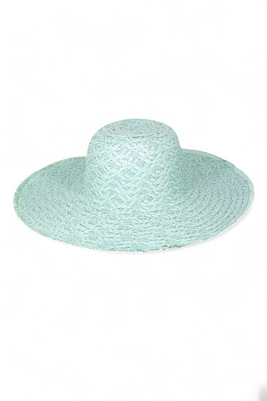 Wide Brim Frayed Edge Sun Hat Artini Accessories