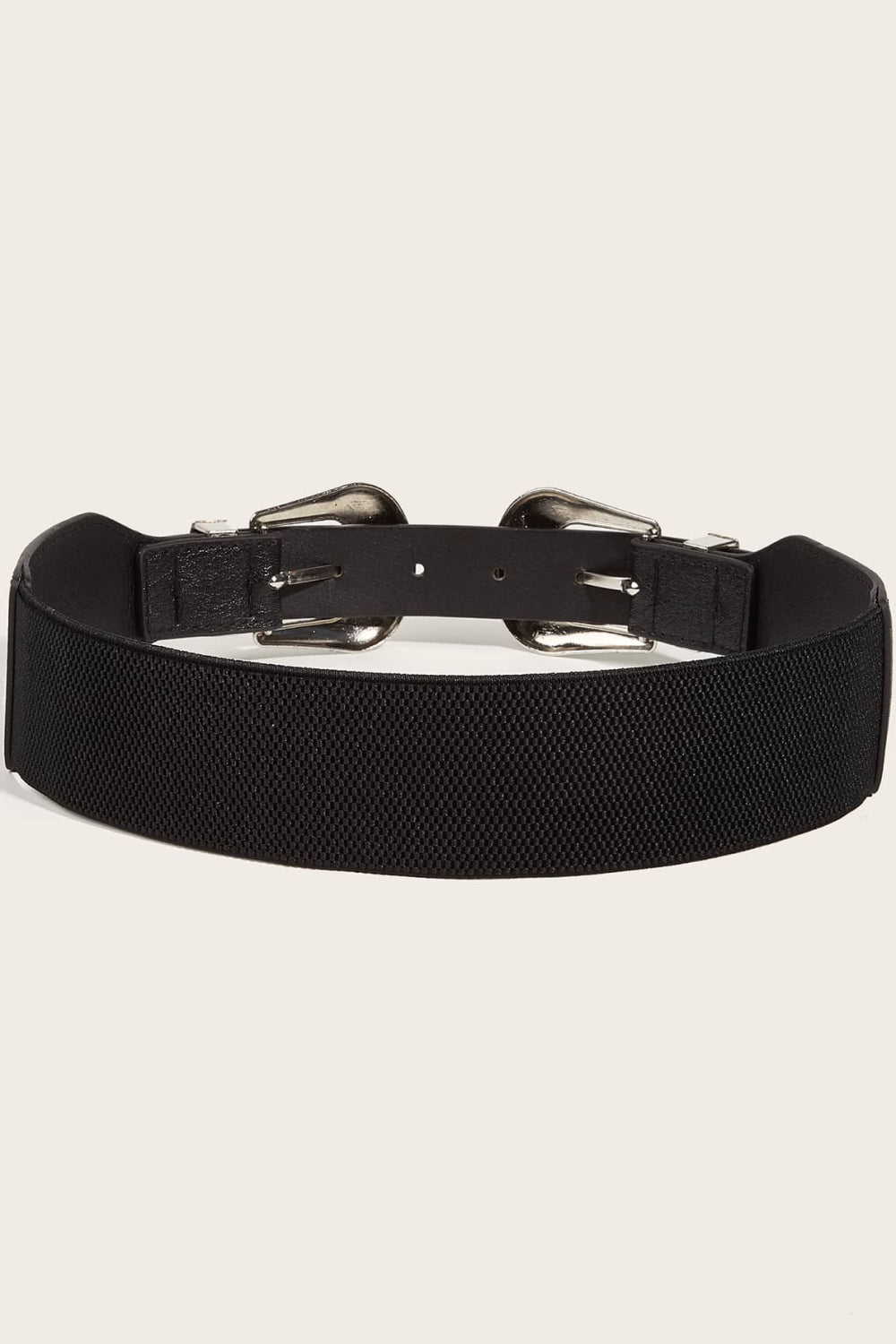 Double Buckle PU Leather Belt Trendsi