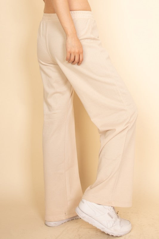 Relaxed Fit Top and Wide-Leg Pants Set Capella