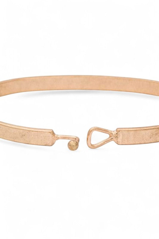 BLESSED Engraved Hook Bangle LA Jewelry Plaza