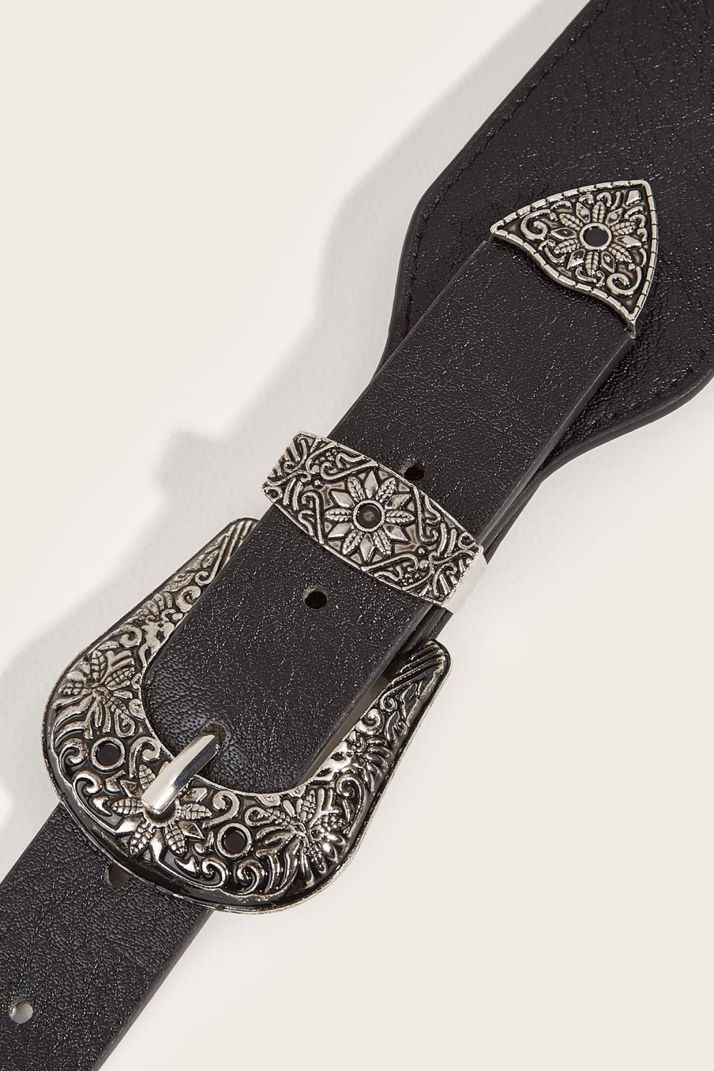 Double Buckle PU Leather Belt Trendsi