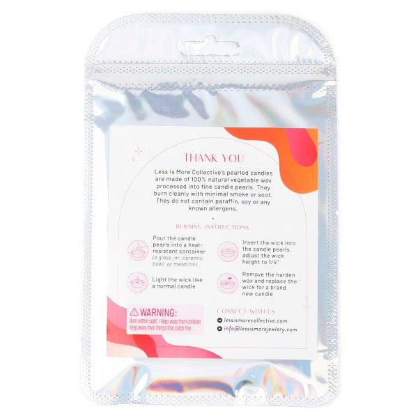 Candy Cane Bliss Candle Pearls Less is More Collective