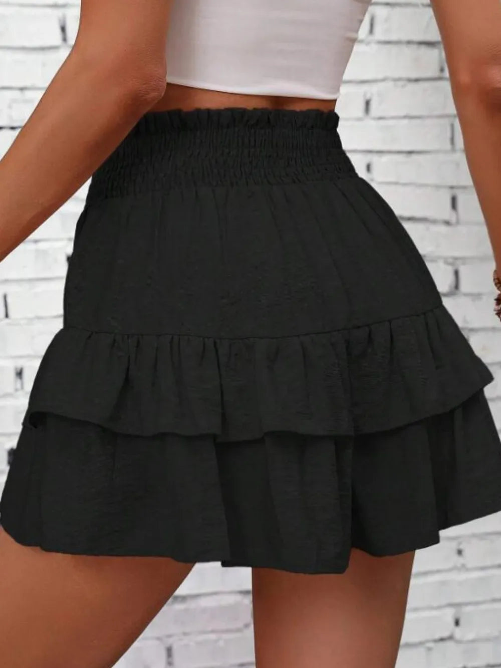 Smocked Layered Shorts 