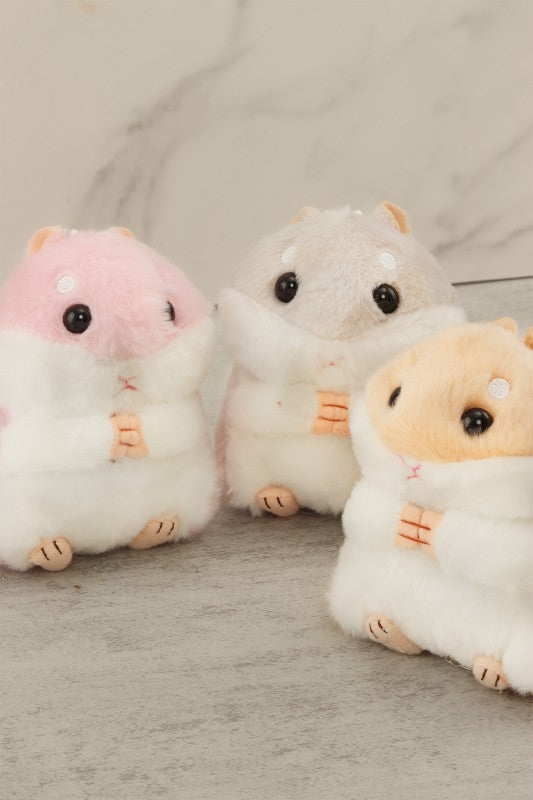 Soft Fur Plush Hamster Keychain ICCO ACCESSORIES