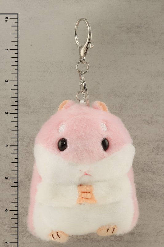 Soft Fur Plush Hamster Keychain ICCO ACCESSORIES