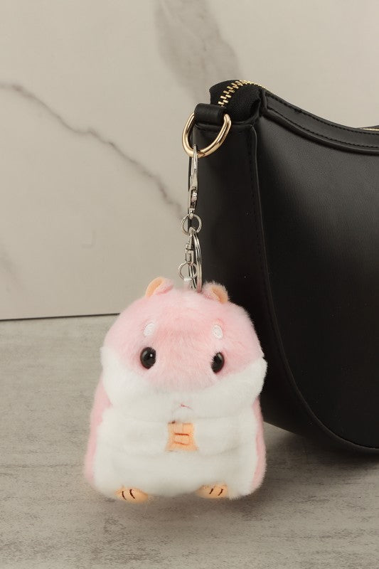 Soft Fur Plush Hamster Keychain ICCO ACCESSORIES
