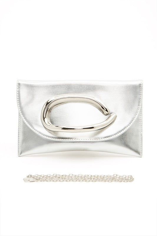 Metal Handle Iconic Envelope Clutch Bag LA Jewelry Plaza