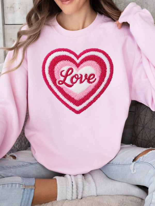 Latchwork Love Graphic CrewNeck Sweatshirt Ocean and 7th