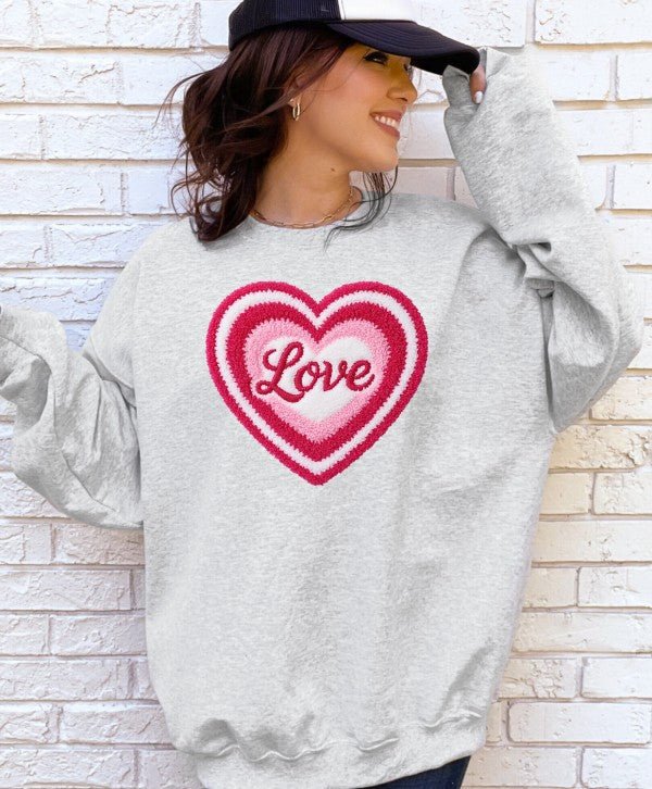 Latchwork Love Graphic CrewNeck Sweatshirt Ocean and 7th